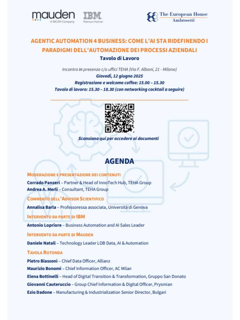 INCONTRO RISERVATO
Agentic Automation 4 Business: come l’AI sta ridefinendo i paradigmi dell'automazione dei processi
