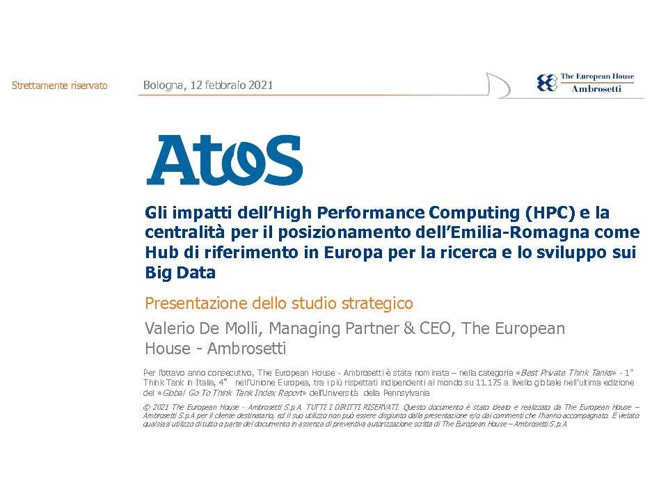 PHYGITAL MEETING
The impacts of High Performance Computing (HPC) and the centrality for the positioning of Emilia-Romagna as a reference Hub in Europe for research and development on Big Data