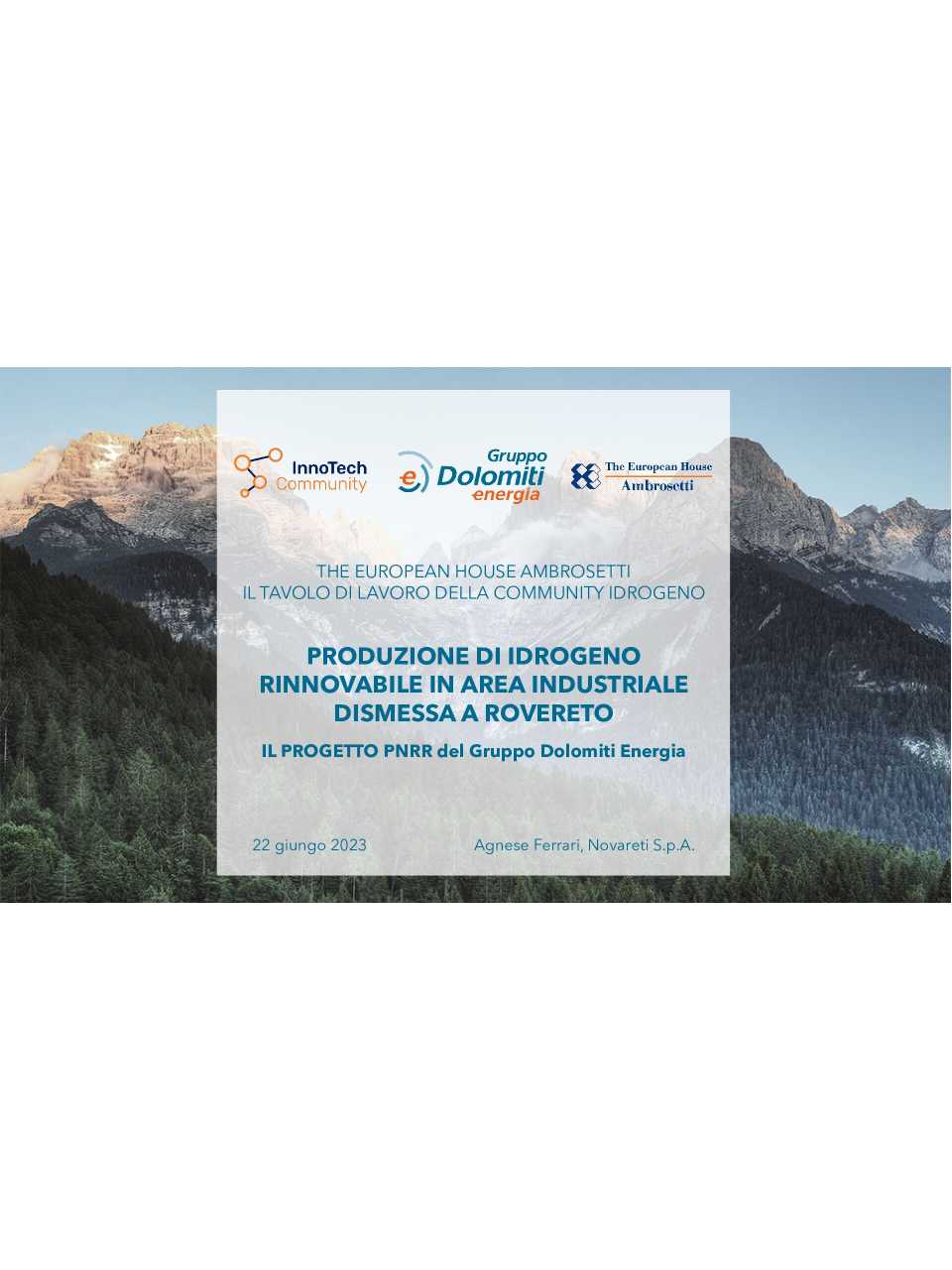 HYDROGEN COMMUNITY
II Tavolo di Lavoro