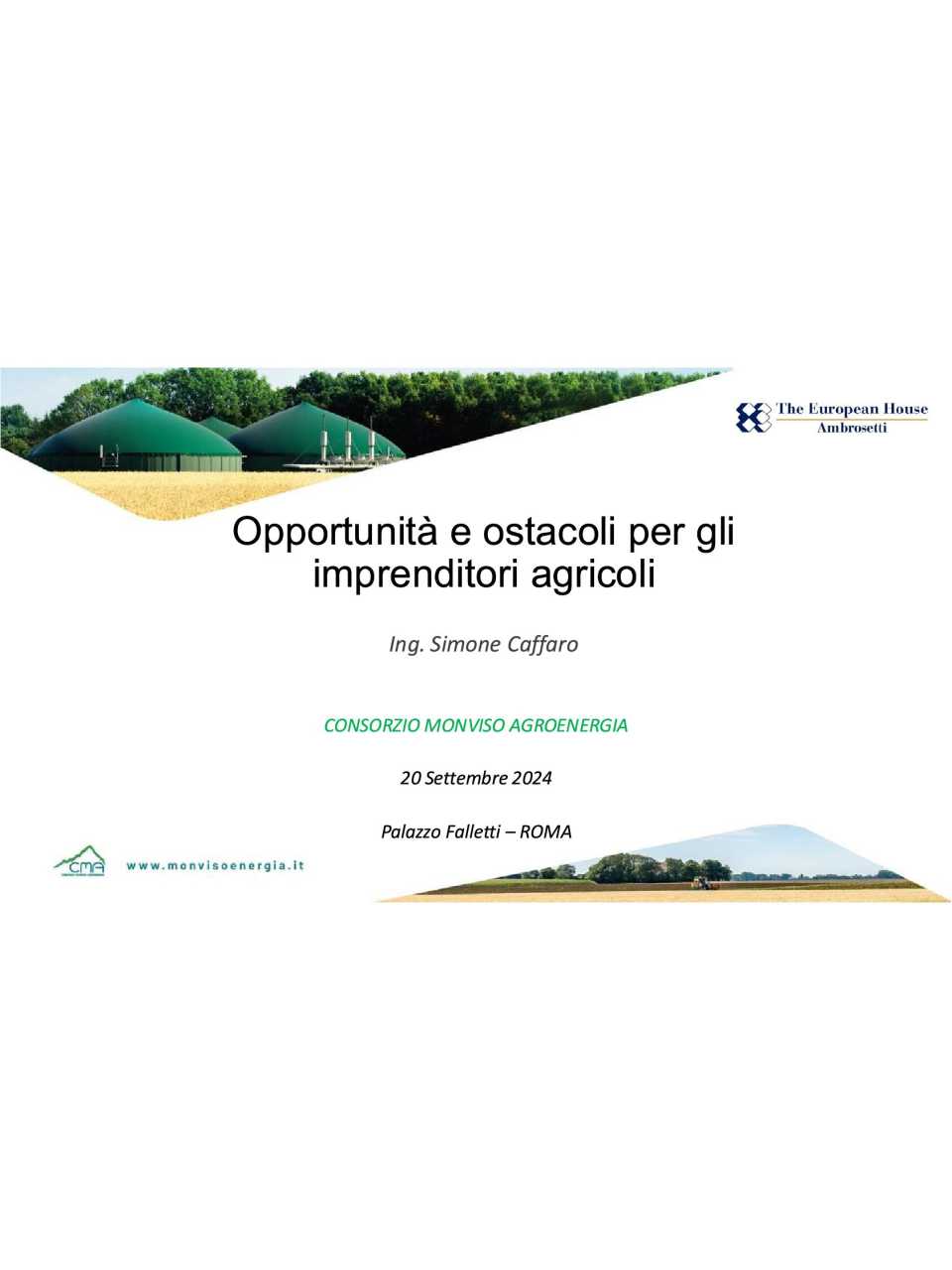 I principi guida per lo sviluppo della filiera del biogas e del biometano