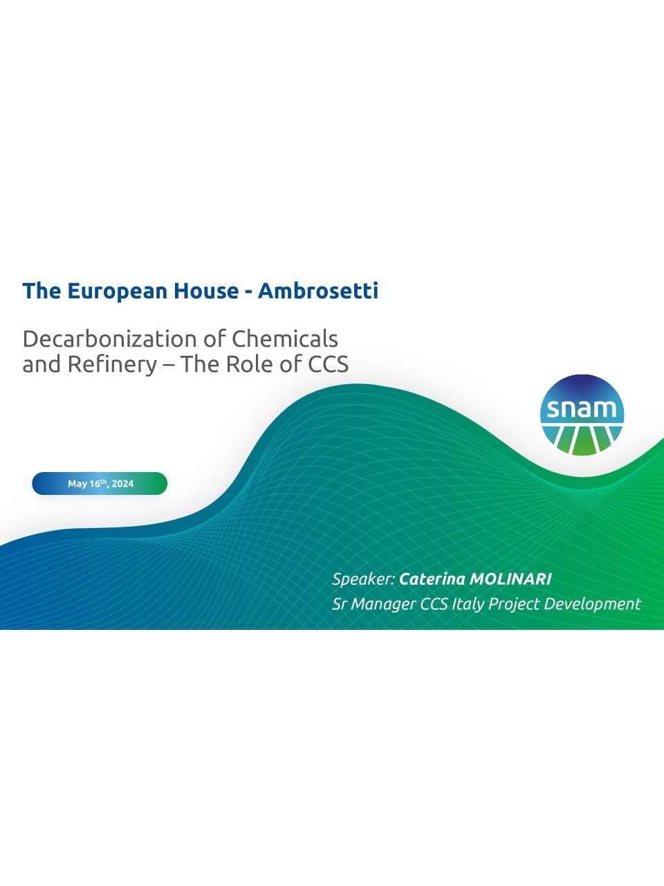 PHYGITAL MEETING Zero Carbon Community - The future of the chemical and refining sectors: needs and opportunities for decarbonisation.