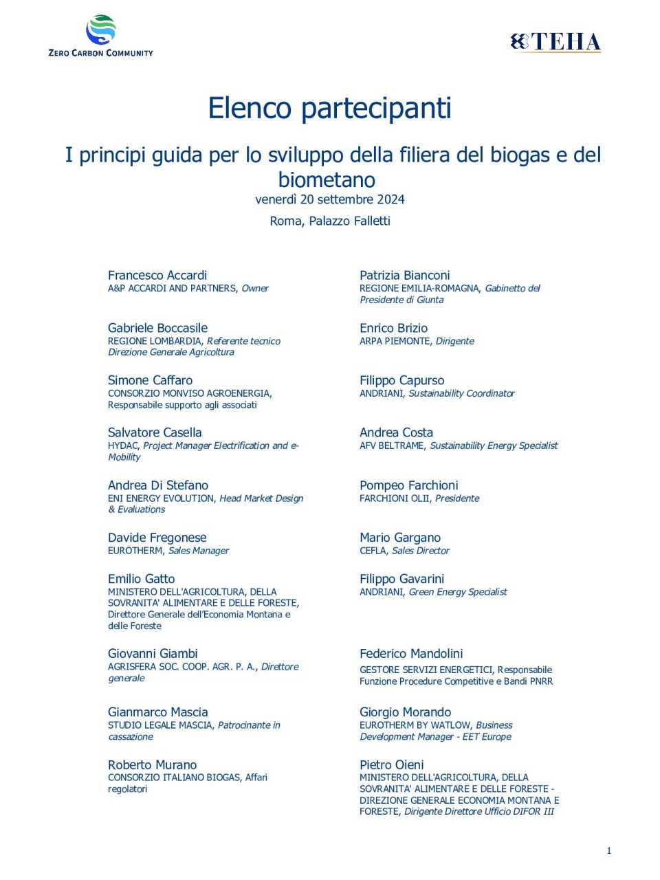 I principi guida per lo sviluppo della filiera del biogas e del biometano