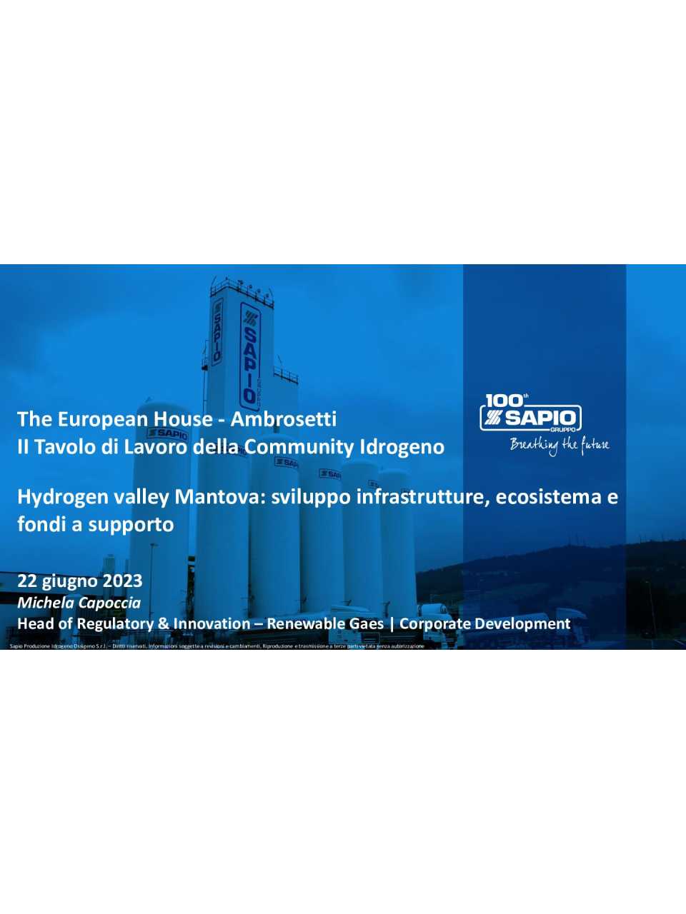 HYDROGEN COMMUNITY
II Tavolo di Lavoro