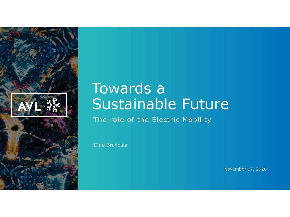 WEBINAR LIVE
Il ruolo della mobilità elettrica per un futuro sostenibile