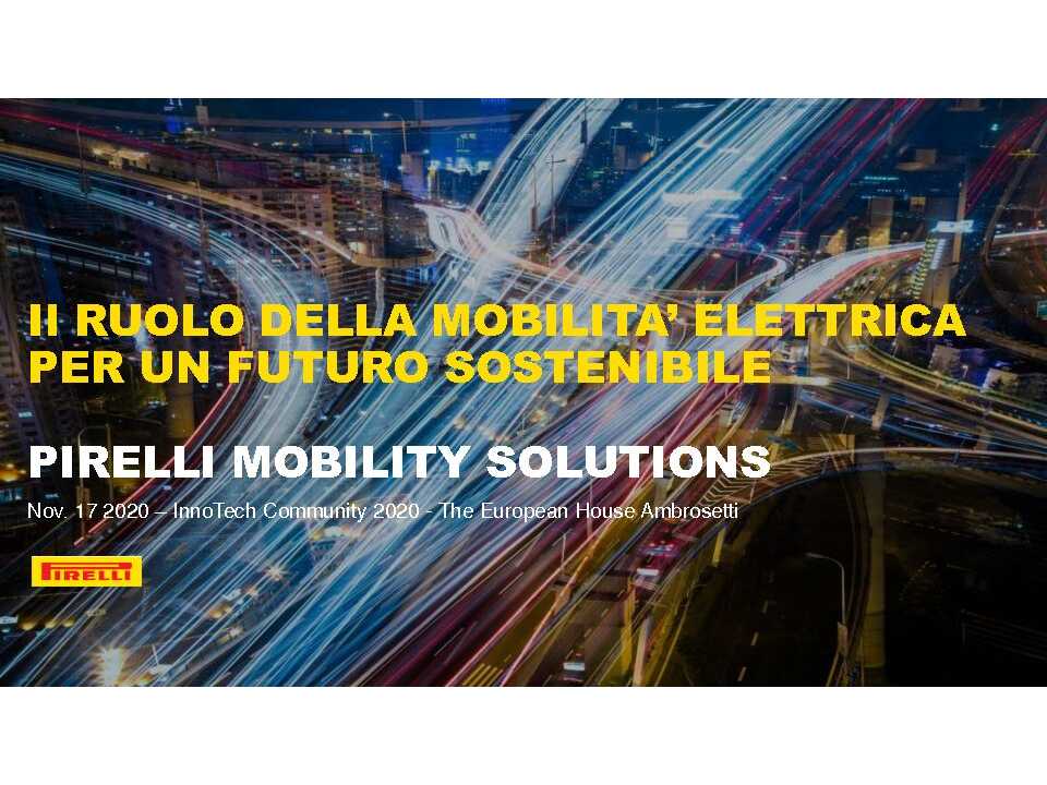 WEBINAR LIVE
Il ruolo della mobilità elettrica per un futuro sostenibile