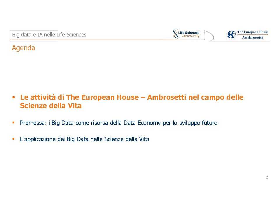 VIDEOCONFERENCE
Data driven revolution in Life Sciences