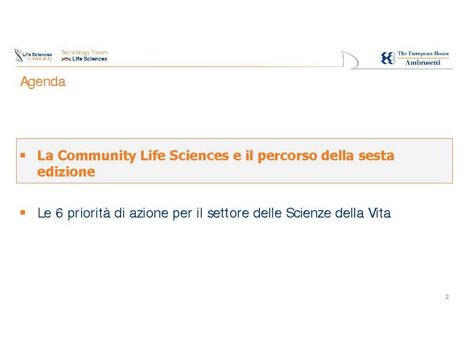 PHYGITAL MEETING
Technology Forum Life Sciences - L'ecosistema italiano della ricerca e dell'innovazione nelle Scienze della Vita