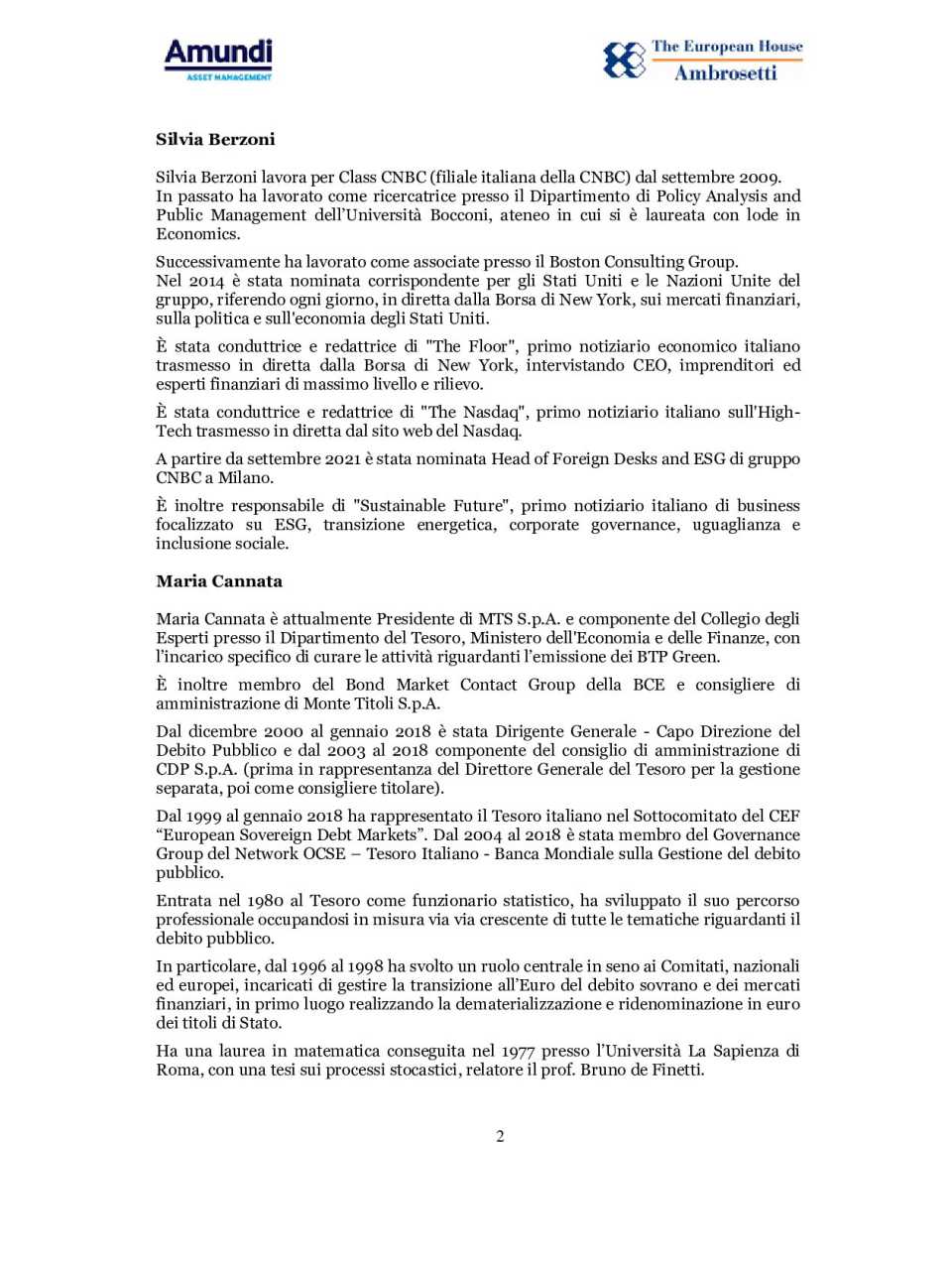 PHYGITAL MEETING
FORUM AMUNDI
L’ITALIA ALLA PROVA DEL PNRR: implementazione e impatti
